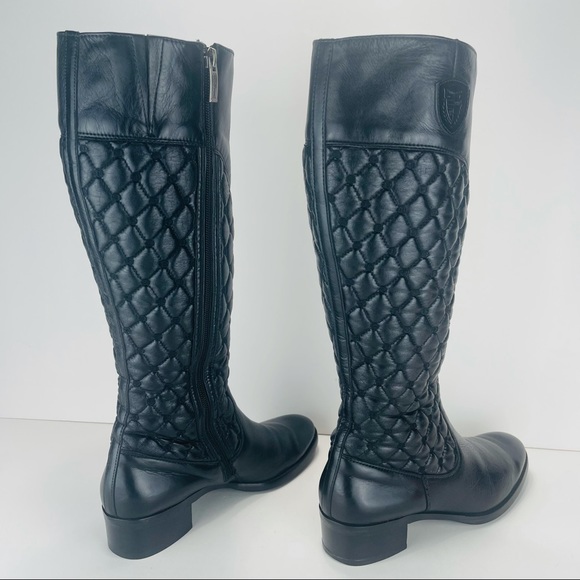 PAUL GREEN BLACK LUXURY LEATHER TALL BOOTS - Picture 5 of 16